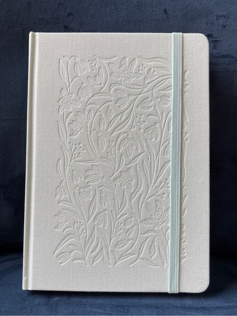 Archer & Olive Dot Grid A5 Notebook - Light Mint - Debossed Snowdrop Pattern